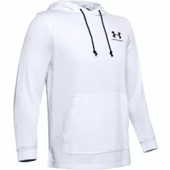 Under Armour Sportstyle Terry Hoodie Men's -Hot Sale Clothing Store 90092 ONYX WHITEBLACK m