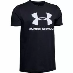 Under Armour Sportstyle Logo Short Sleeve Crew T-Shirt Boys' -Hot Sale Clothing Store 90096 BLACKWHITE m