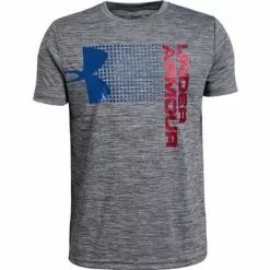 Under Armour Crossfade Short Sleeve T-Shirt Boys' -Hot Sale Clothing Store 90097 GRAPHITEROYALRED m