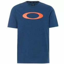 Oakley O-Bold Ellipse Short Sleeve Tee Men's -Hot Sale Clothing Store 90209 ENSN BLUE LT HTHR m
