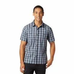Mountain Hardwear Little Cottonwood Short-Sleeve Shirt Men's -Hot Sale Clothing Store 90347 DARK ZINC m
