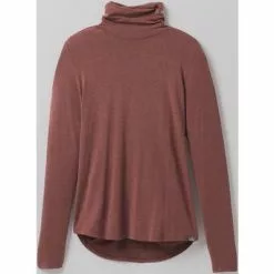 Prana Foundation Turtleneck Women's -Hot Sale Clothing Store 91664 FLANNEL HEATHER m