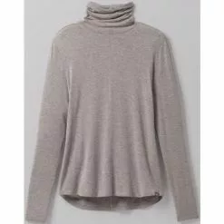 Prana Foundation Turtleneck Women's -Hot Sale Clothing Store 91664 HEATHER GREY m