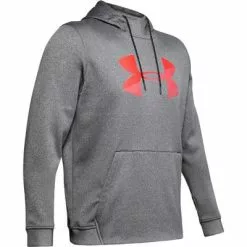 Under Armour Armour Fleece Pullover Big Logo Graphic Hoodie Men's -Hot Sale Clothing Store 91785 JETGRYLTHTHRMRTNRED m
