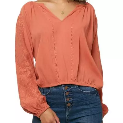 Oneill Lariviere Woven Long Sleeve Top Women's 1 Oneill Lariviere Woven Long Sleeve Top Women's