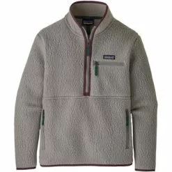 Patagonia Retro Pile Marsupial Fleece Pullover Women's -Hot Sale Clothing Store 93048 FEATHER GREY m