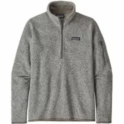 Patagonia Better Sweater 1/4-Zip Fleece Women's -Hot Sale Clothing Store 93060 BIRCH WHITE m