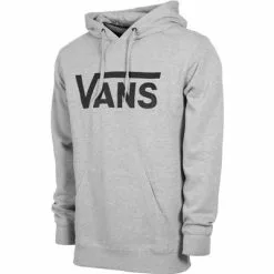 Vans Classic Pull Over Hoodie Men's -Hot Sale Clothing Store 93348 CEMENT HEATHERBLACK m