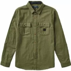 Roark Revival Nordsman Long Sleeve Flannel Men's -Hot Sale Clothing Store 94055 MILITARY m