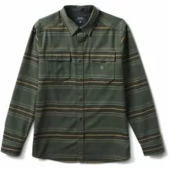 Roark Revival Diablo Long Sleeve Flannel Men's -Hot Sale Clothing Store 94057 DARK MILITARY m