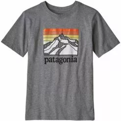 Patagonia Graphic Organic T-Shirt Boys' -Hot Sale Clothing Store 95195 LN LG RDGEGRVL HTHR m