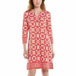 Coolibar Oceanside Tunic Dress UPF 50Plus Women's -Hot Sale Clothing Store 95426 SOFT CORAL LVLY MDLN m