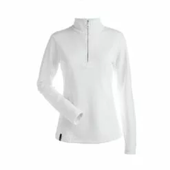 Nils Robin Base Layer 1/4 Zip T-Neck Top Women's -Hot Sale Clothing Store 9546 WHITE m
