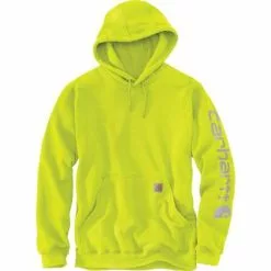 Carhartt Loose Fit Midweight Logo Sleeve Graphic Hooded Sweatshirt Men's -Hot Sale Clothing Store 96118 BRITE LIME m