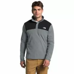 The North Face TKA Glacier Snap-Neck Pullover Fleece Top Men's 7 The North Face TKA Glacier Snap-Neck Pullover Fleece Top Men's -Hot Sale Clothing Store 96616 MIDGREYTNFBLCK m