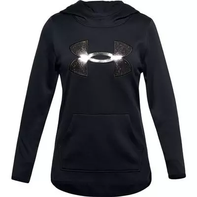 Under Armour Armour Fleece Glitter Logo Hoodie Girls' 1 Under Armour Armour Fleece Glitter Logo Hoodie Girls'