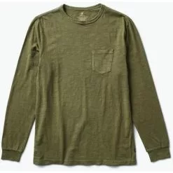 Roark Well Worn Midweight Organic Long Sleeve T-Shirt Men's -Hot Sale Clothing Store 99924 MILITARY m